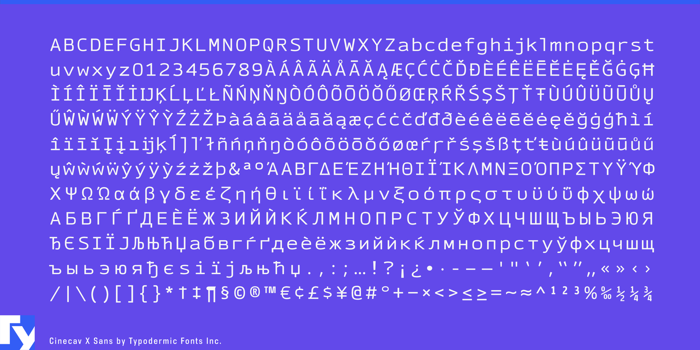 Cinecav X Serif Font preview